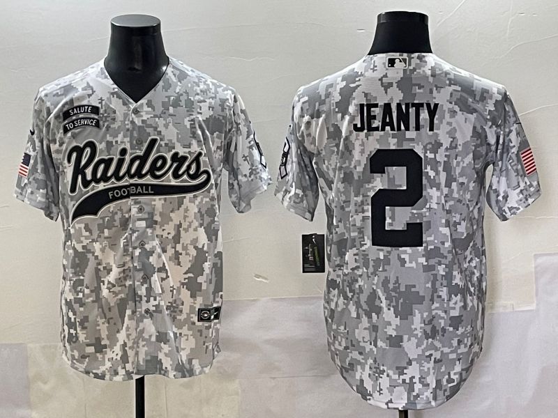 Men 2025 Oakland Raiders #2 Jeanty Camo Joint Name Nike Limited NFL Jersey style 1->oakland raiders->NFL Jersey